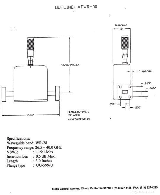 可调衰减器18-170GHz