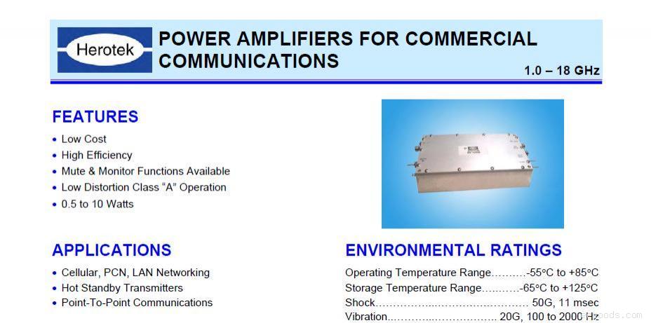 商用功率放大器1-18GHz