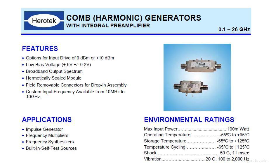 梳状波（谐波）发生器0.1-26GHz